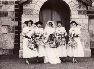 the wedding of Mary Wrightson and Cyril Gilman at St Paul’s Withnell circa 1958